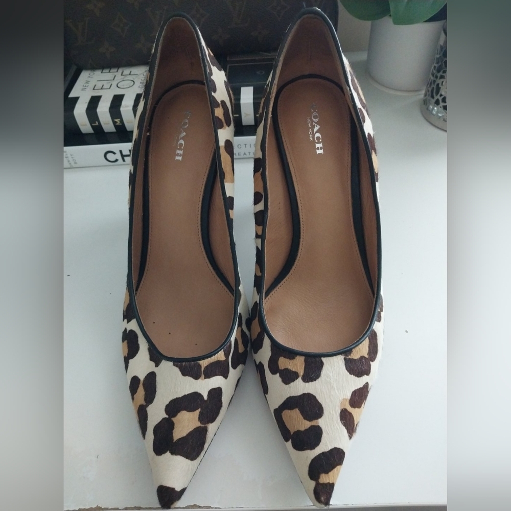 Coach Leopard Ponyhair Pumps